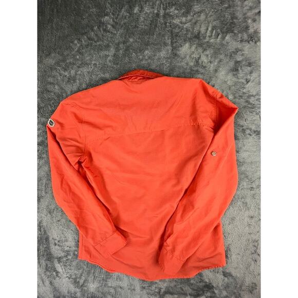 Eddie Bauer Women’s XL Orange Long Sleeve Button-Up Shirt Excellent - Picture 8 of 11